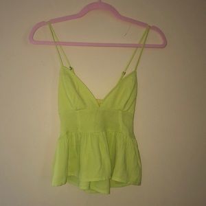 NWOT ABOUND neon green cami SIZE XXS